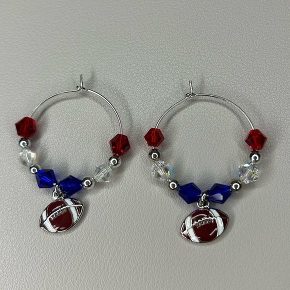 Handmade Football Wine Charms - Picture 2 of 2